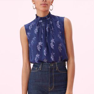 NEW! REBECCA TAYLOR METALLIC STAR CLIP TOP - NWT